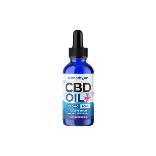 Hempthy 500mg CBD Oil Full Spectrum Food Supplement Mixed Berries - 30ml | The CBD Hut