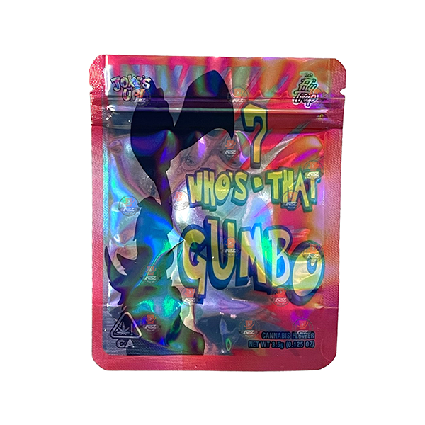 Mylar Gumbo Printed Zip Bag - 3.5g (Large) - Who's That Gumbo | The CBD Hut