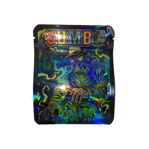 Mylar Gumbo Printed Zip Bag - 3.5g (Large) - Gumbo Green Doctor | The CBD Hut