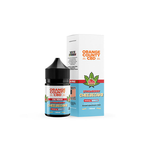 Orange County Cali Range 1500mg CBD E-Liquid - 50ml - Strawberry Cheesecake | The CBD Hut