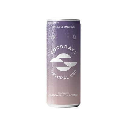 Goodrays 30mg CBD Passionfruit & Pomelo Seltzer - 12 Pack