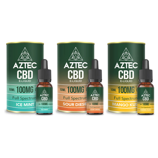 Aztec 100mg CBD Vaping Liquid - 10ml (50PG/50VG) | The CBD Hut
