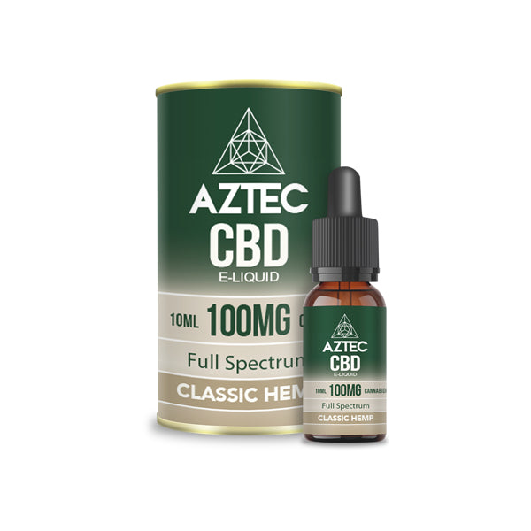 Aztec 100mg CBD Vaping Liquid - Classic Hemp (50PG/50VG) | The CBD Hut