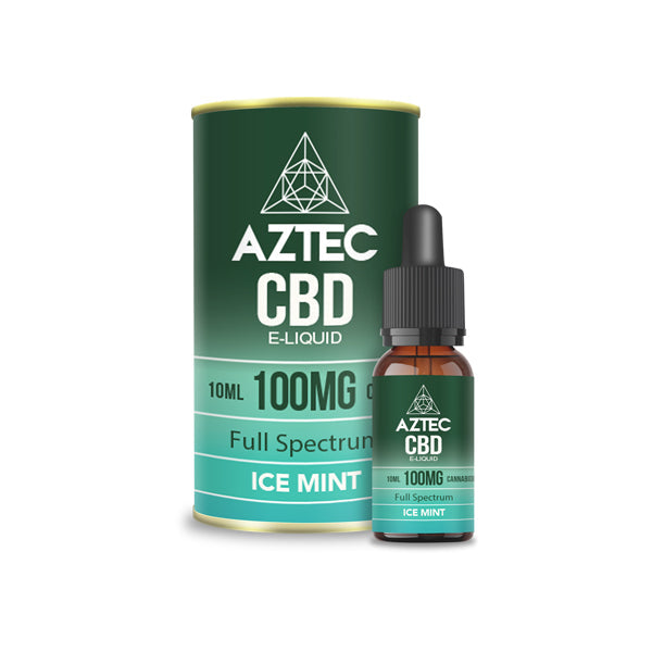 Aztec 100mg CBD Vaping Liquid - Ice Mint (50PG/50VG) | The CBD Hut