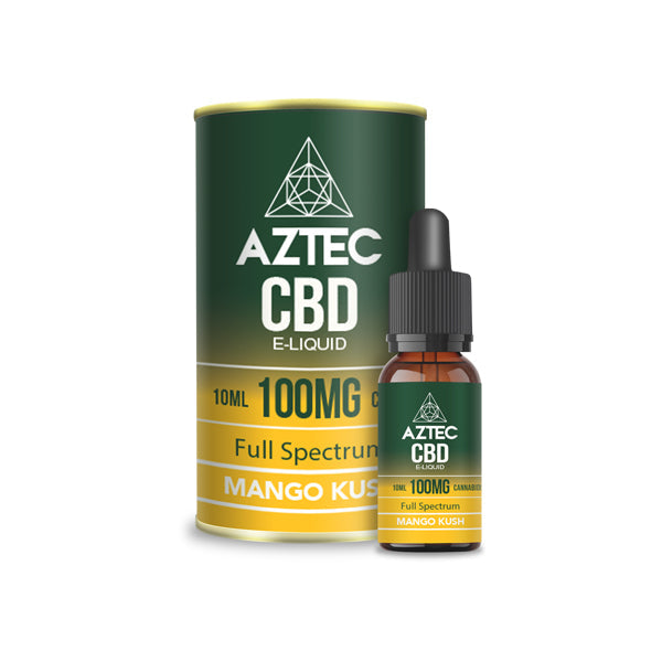 Aztec 100mg CBD Vaping Liquid - Mango Kush (50PG/50VG) | The CBD Hut