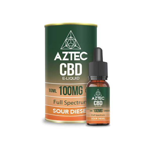 Aztec 100mg CBD Vaping Liquid - Sour Diesel (50PG/50VG) | The CBD Hut