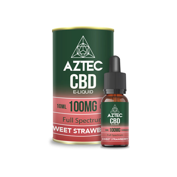 Aztec 100mg CBD Vaping Liquid - Sweet Strawberry (50PG/50VG) | The CBD Hut