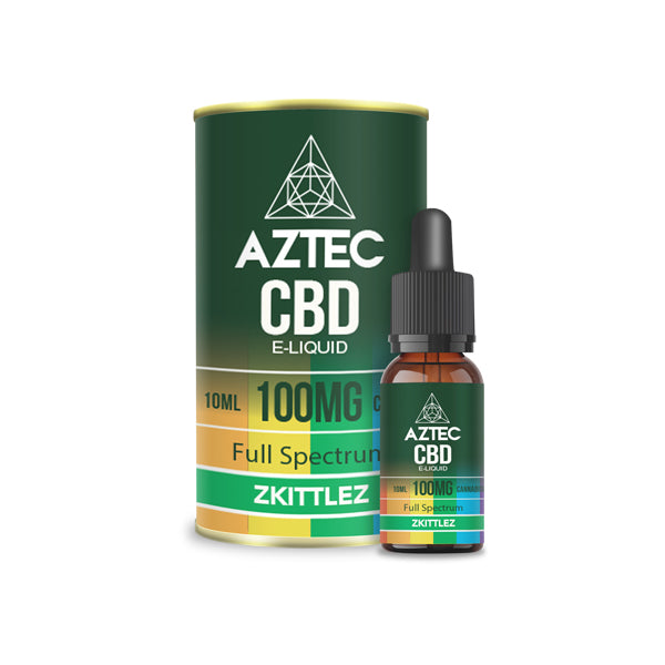 Aztec 100mg CBD Vaping Liquid - Zkittlez (50PG/50VG) | The CBD Hut