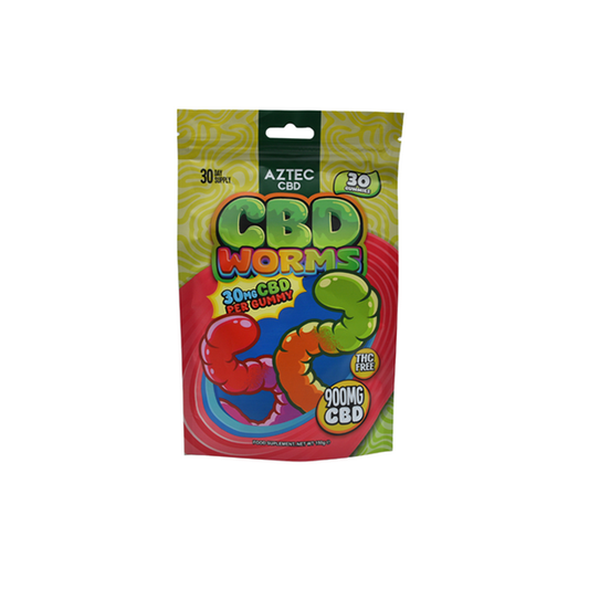 Aztec 900mg CBD Gummies - gummy worms | The CBD Hut