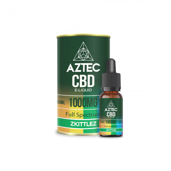 Aztec 1000mg CBD Vaping Liquid - Zkittlez (50PG/50VG) | The CBD Hut