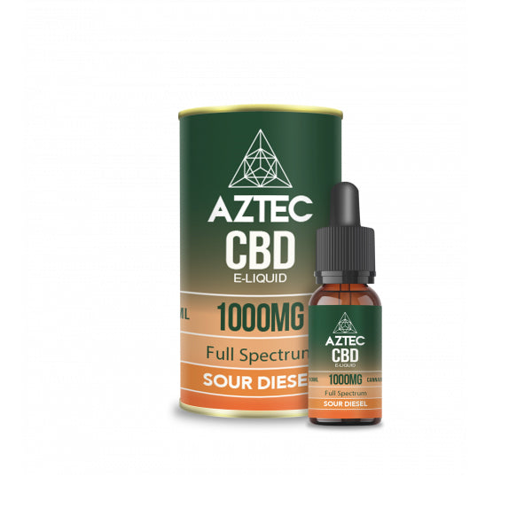 Aztec 1000mg CBD Vaping Liquid - Sour Diesel (50PG/50VG) | The CBD Hut