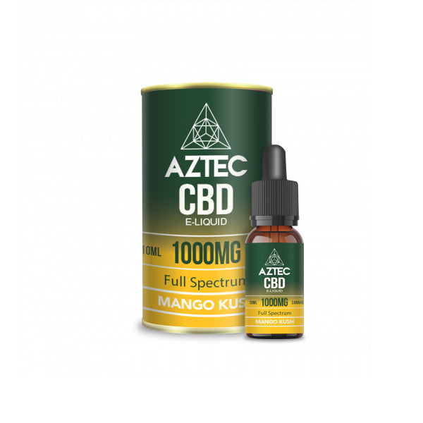 Aztec 1000mg CBD Vaping Liquid - Mango Kush (50PG/50VG) | The CBD Hut