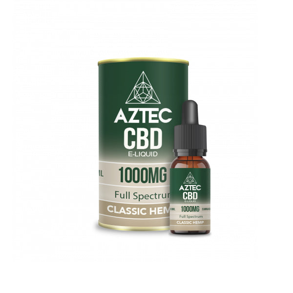 Aztec 1000mg CBD Vaping Liquid - Classic Hemp (50PG/50VG) | The CBD Hut