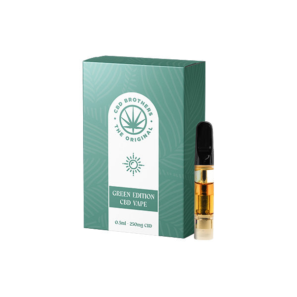 CBD Brothers 250mg CBD Vape Cartridges - 0.5ml - Green Edition | The CBD Hut