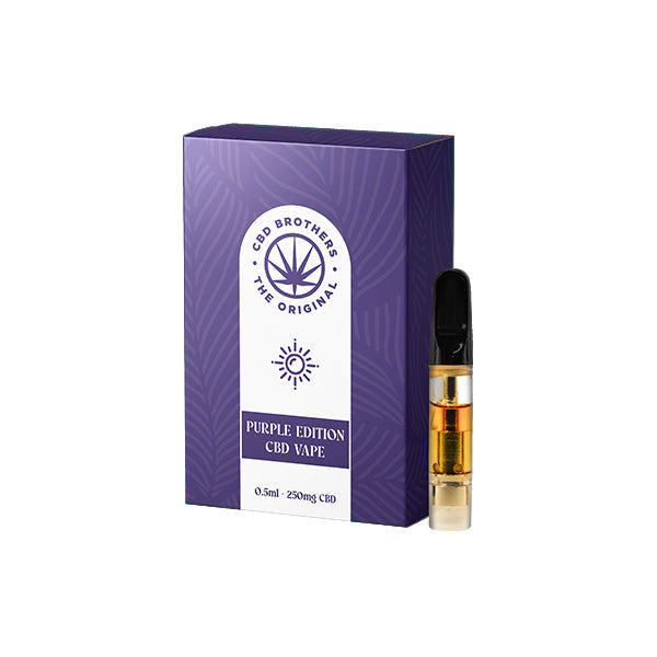 CBD Brothers 250mg CBD Vape Cartridges - 0.5ml - Purple Edition | The CBD Hut
