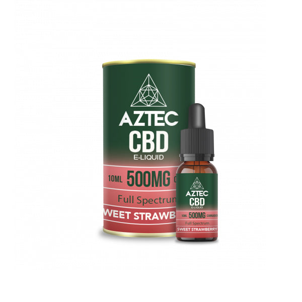 Aztec 500mg CBD Vaping Liquid - Sweet Strawberry (50PG/50VG) | The CBD Hut