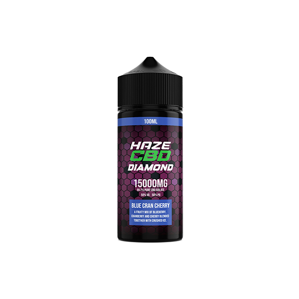 Haze CBD Diamond 15000mg E-Liquid - Blue Cran Cherry | The CBD Hut