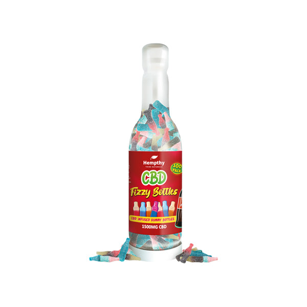Hempthy 1500mg CBD Fizzy Bottles Gummy Mix - 300 Pieces | The CBD Hut