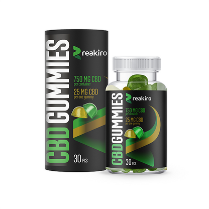 Reakiro 750mg Full Spectrum CBD Apple & Lemon Gummies - 30 pieces  (BUY 1 GET 1 FREE) | The CBD Hut
