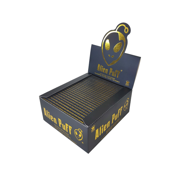 Alien Puff Black & Gold King Size Rolling Papers – 50 Packs | The CBD Hut