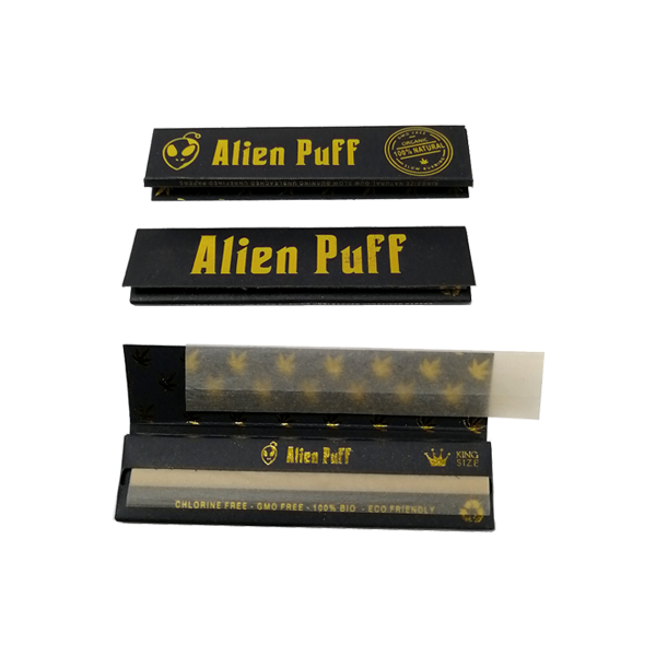Alien Puff Black & Gold King Size Rolling Papers | The CBD Hut