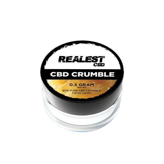 Realest CBD 500mg 80% CBD Crumble - 0.5g (BUY 1 GET 1 FREE) | The CBD Hut