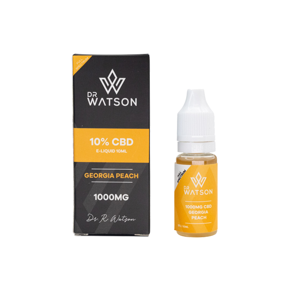 Dr Watson 1000mg Full Spectrum CBD E-liquid - Georgia Peach (BUY 1 GET 1 FREE) | The CBD Hut