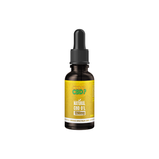 Why So CBD? 1200mg Broad-Spectrum CBD Natural Oil - 30ml | The CBD Hut