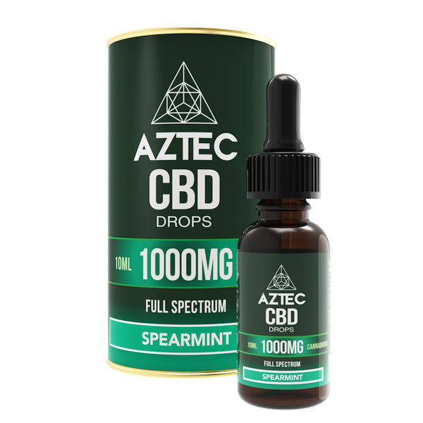 Aztec 1000mg CBD Hemp Oil - Spearmint | The CBD Hut