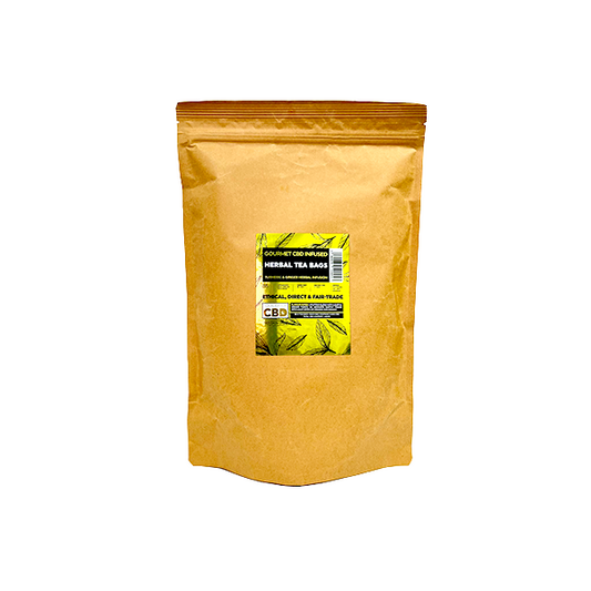 Equilibrium CBD 340mg Tea Turmeric & Ginger Catering Pack - 100 Biodegradable Pyramid Tea Bags | The CBD Hut
