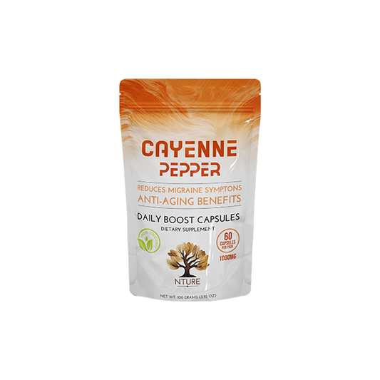NTURE 1000mg Cayenne Pepper Capsules - 60 Caps | The CBD Hut