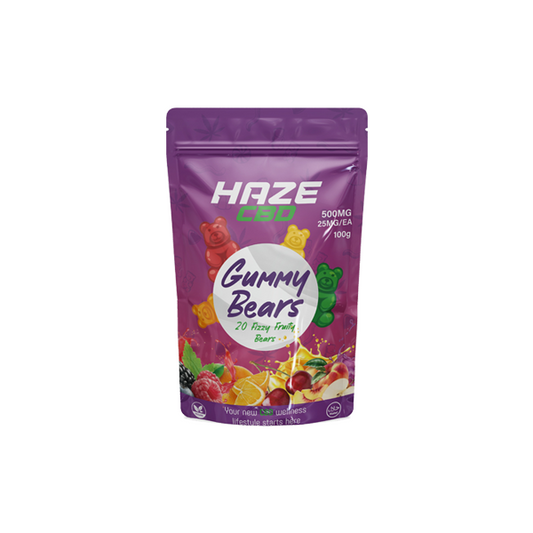 Haze CBD 500mg Gummy Bears - 20 Pieces | The CBD Hut