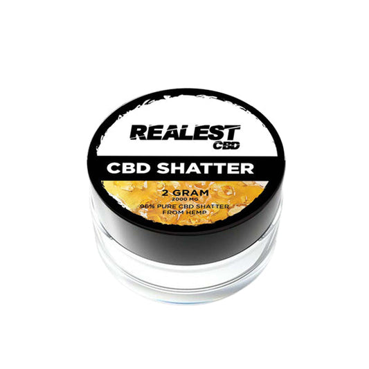 Realest CBD 2000mg CBD Shatter - 2g (BUY 1 GET 1 FREE) | The CBD Hut
