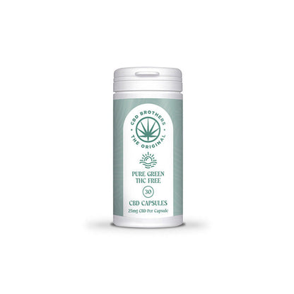 CBD Brothers Pure Green 750mg CBD Vegan Capsules - 30 Caps | The CBD Hut