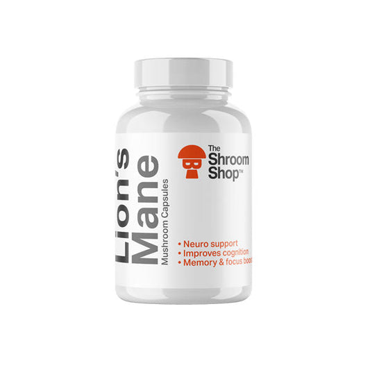 The Shroom Shop Lion's Mane Mushroom 45000mg Capsules - 90 Caps | The CBD Hut