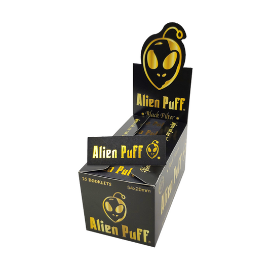 Alien Puff Black & Gold Filter Tips – 25 Packs | The CBD Hut