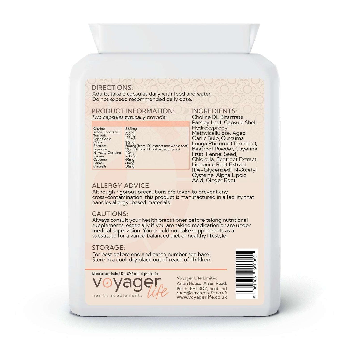 Voyager Choline Complex 60 Capsules