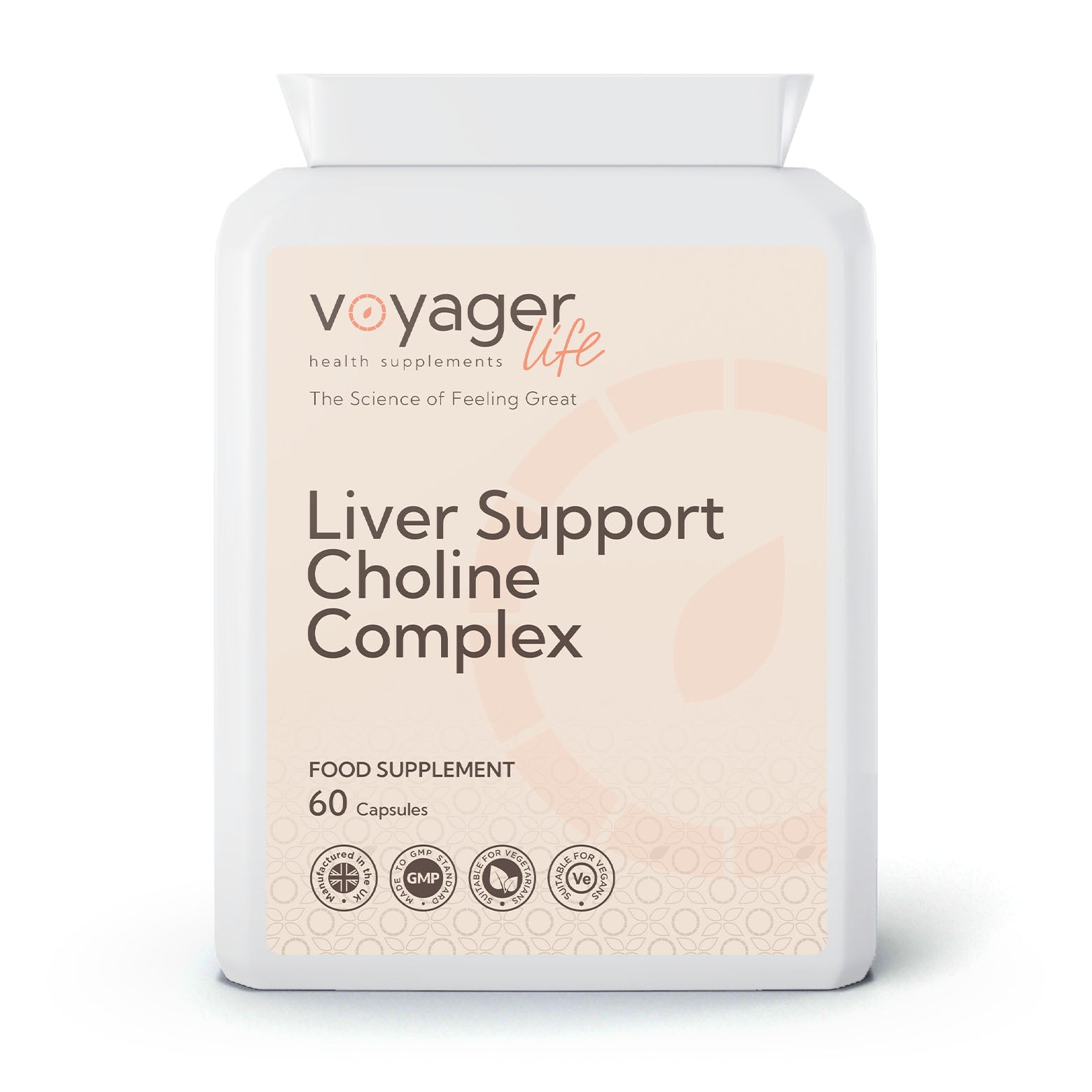 Voyager Liver Support & Choline 60 Capsules - front view