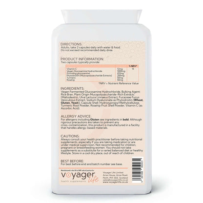 Voyager Vegan Glucosamine and Phytodroitin 90 Capsules bottle