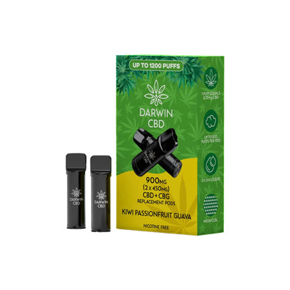 Darwin 900mg CBD Prefilled Replacement Pods - Kiwi Passionfruit Guava | The CBD Hut
