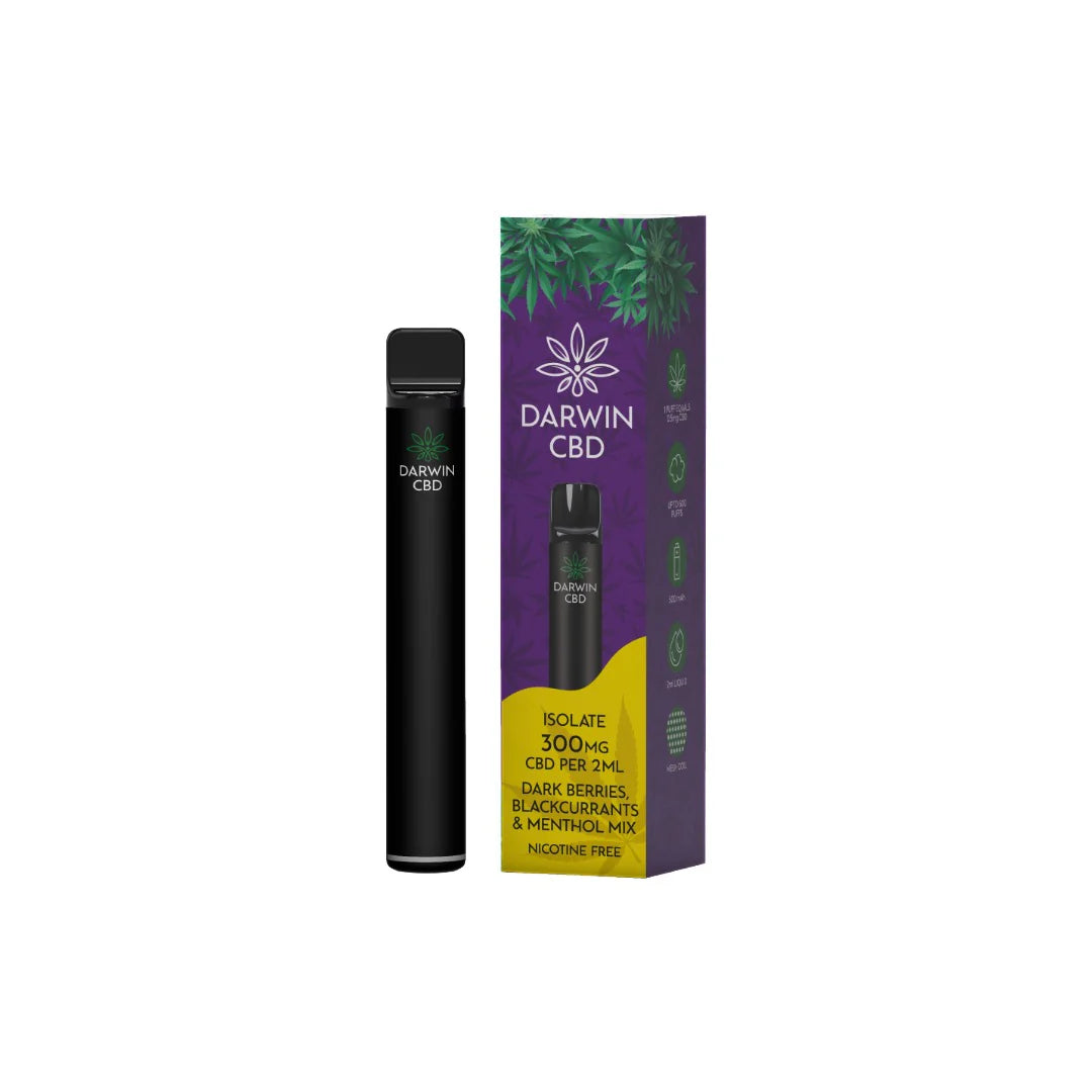 Darwin 300mg CBD Prefilled Pod Vape Kit - Dark Berries, Blackcurrants & Menthol Mix | The CBD Hut