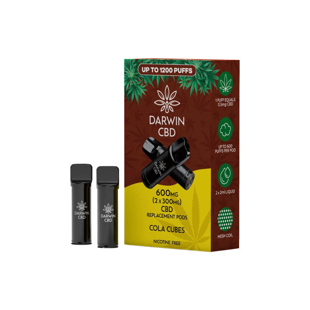 Darwin 600mg CBD Prefilled Replacement Pods - Cola Cubes | The CBD Hut