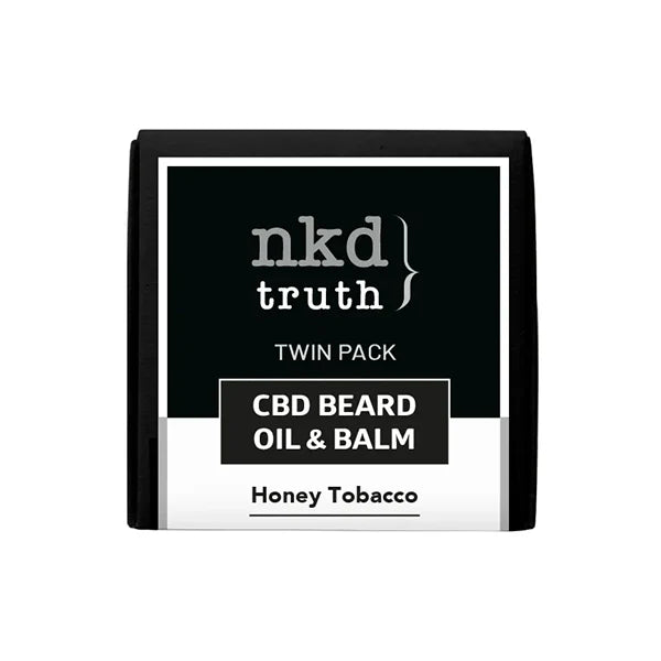 NKD 150mg CBD Twin Pack – Honey Tobacco Beard Oil & Balm | The CBD Hut