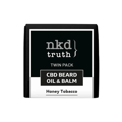 NKD 150mg CBD Twin Pack – Honey Tobacco Beard Oil & Balm | The CBD Hut