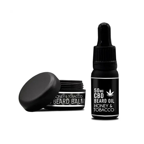NKD 150mg CBD Twin Pack – Honey Tobacco Beard Oil & Balm Bundle | The CBD Hut