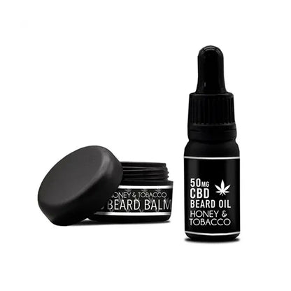 NKD 150mg CBD Twin Pack – Honey Tobacco Beard Oil & Balm Bundle | The CBD Hut