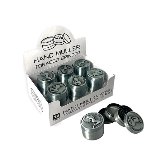 D&K 4 Parts Metal Tobacco Grinder Silver | The CBD Hut