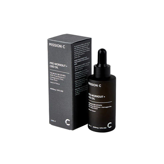 Mission C Pre-Workout + 6000mg CBD Oil - 30ml | The CBD Hut