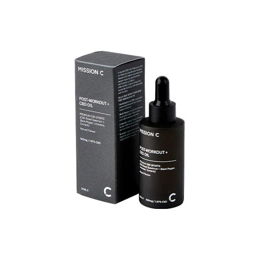 Mission C Post-Workout + 500mg CBD Oil - 30ml | The CBD Hut