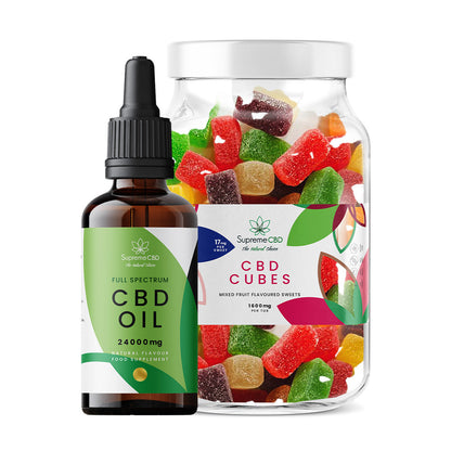 Supreme CBD 100ml 24000mg Oil & Large Gummies Bundle